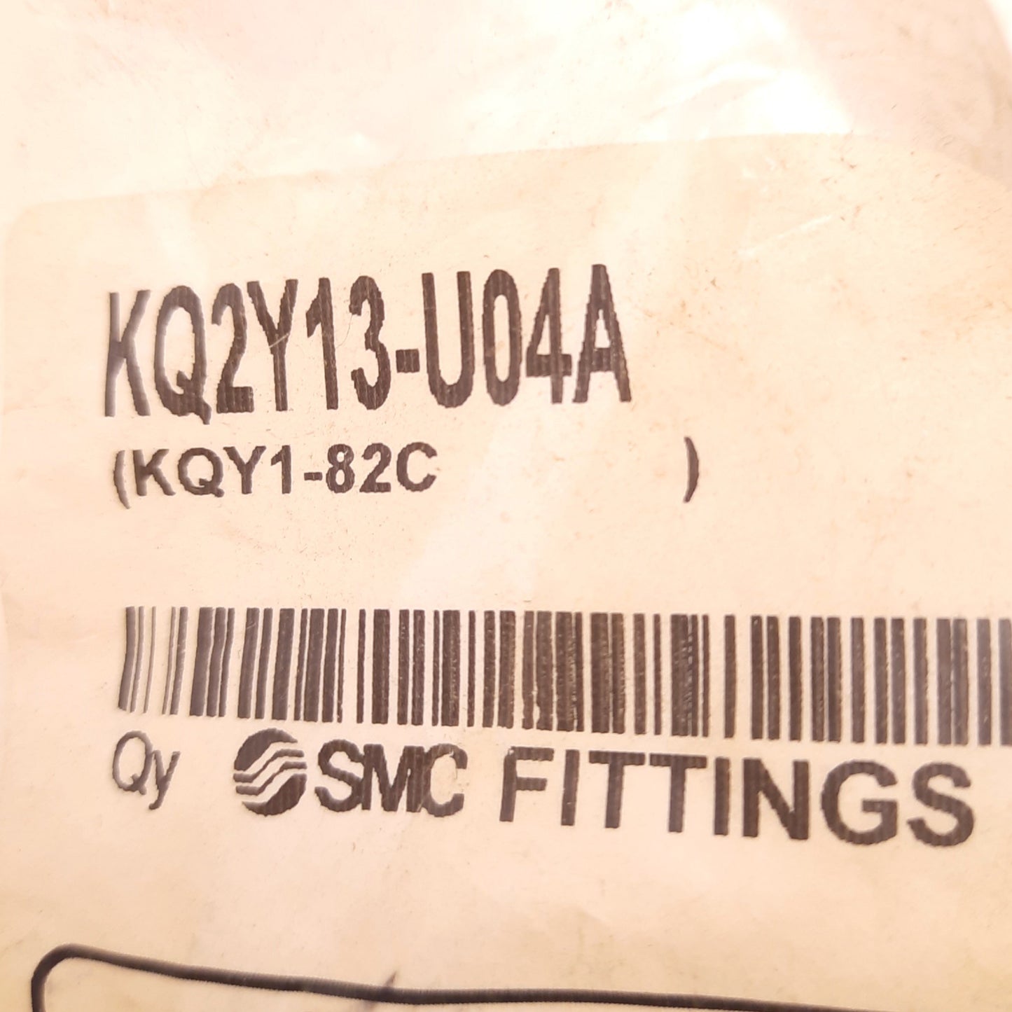 New Lot of 4 SMC KQ2Y13-U04A Male Run Tee Fitting, Uni1/2" to 1/2" P2C, 1MPa Max