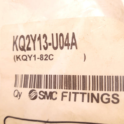 New Lot of 4 SMC KQ2Y13-U04A Male Run Tee Fitting, Uni1/2" to 1/2" P2C, 1MPa Max