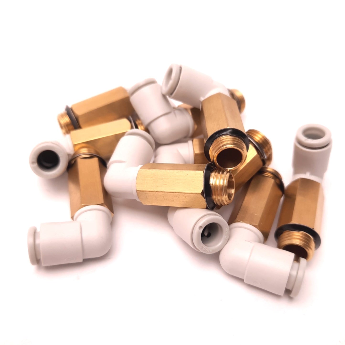 New Lot of 10 SMC KQ2W06-U01A Ext. Male Elbow Fitting, 6mm P2C to 1/8 Uni, 1MPa Max