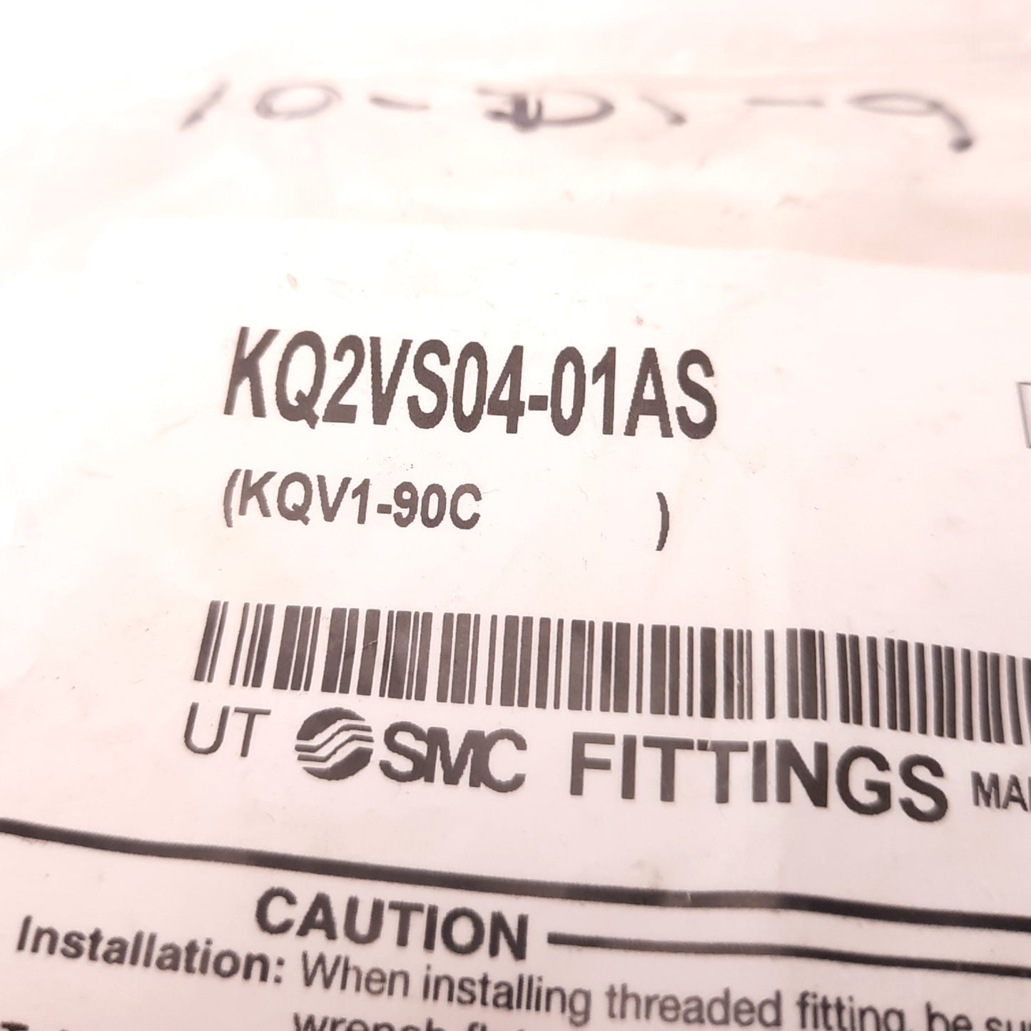 New – Open box Lot of 6 SMC KQ2VS04-01AS Hex Head Universal Male Elbow Fitting,Rc 1/8, 4mm Size