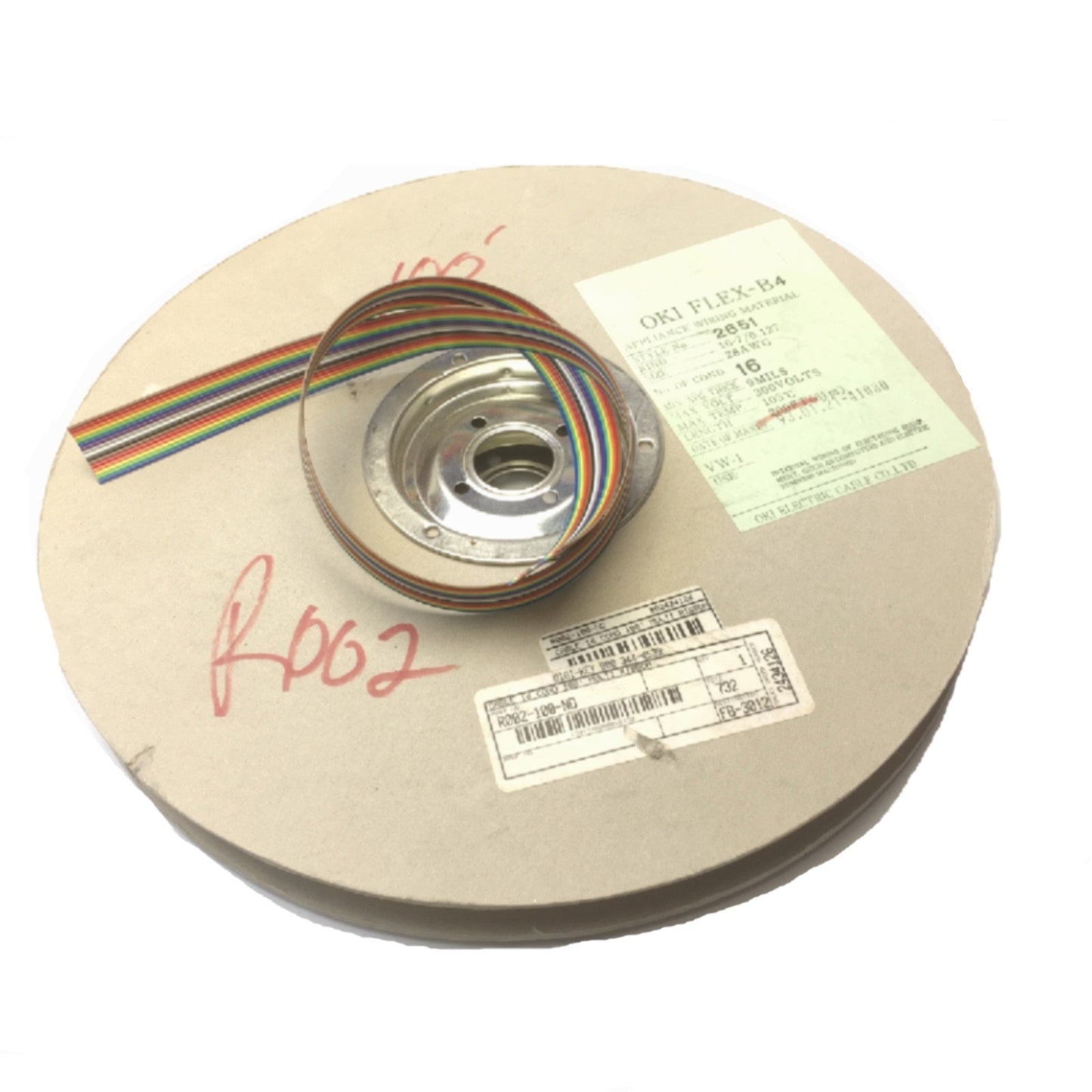 New – Open box OKI Electric 2651 Flat Ribbon Cable 16-Conductor Multi-Colored 300V 28AWG ~75 FT