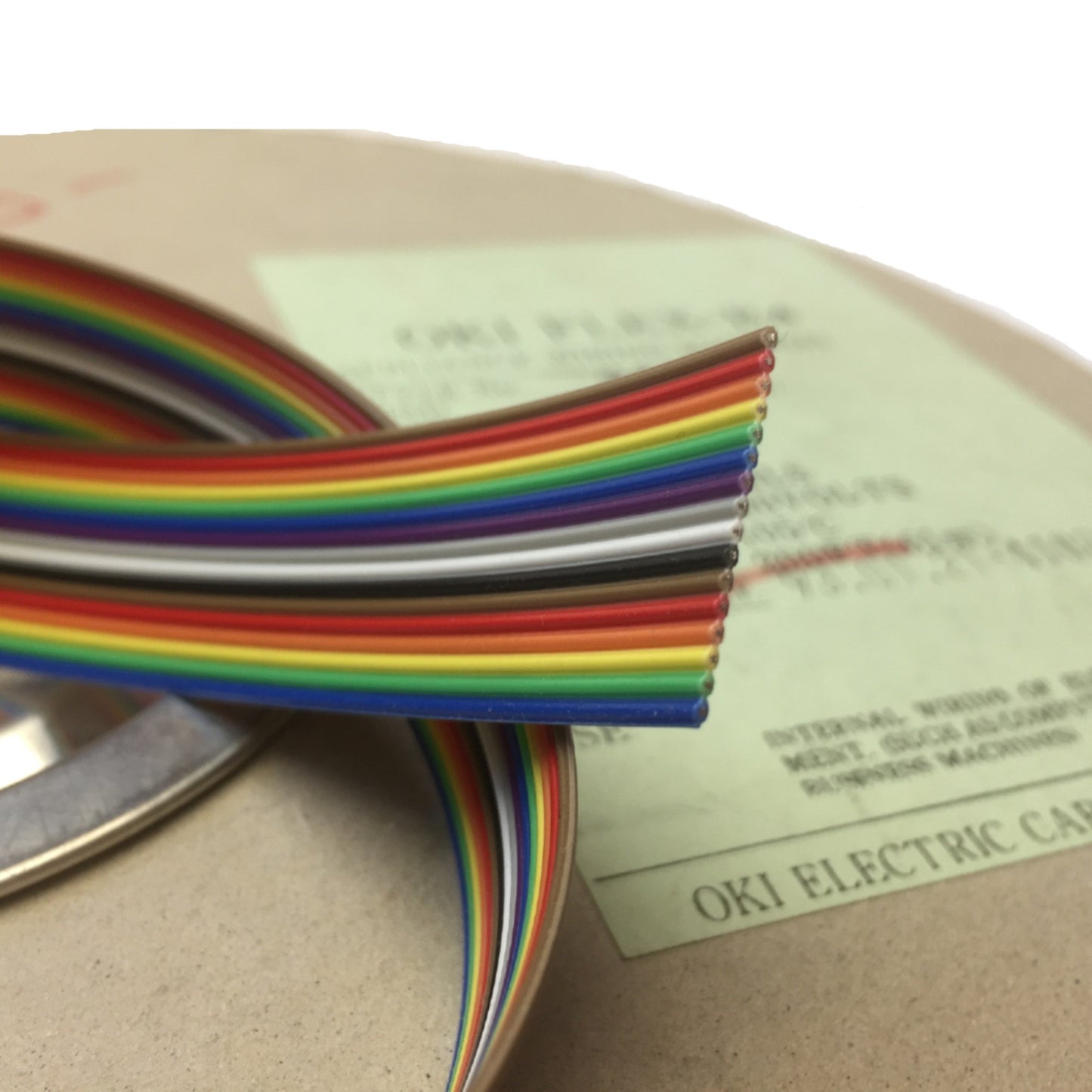 New – Open box OKI Electric 2651 Flat Ribbon Cable 16-Conductor Multi-Colored 300V 28AWG ~75 FT