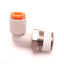New Lot of 9 SMC KQ2L07-36S-X2 Male Elbow Connector Fitting, 1/4" One Touch, 3/8"NPT