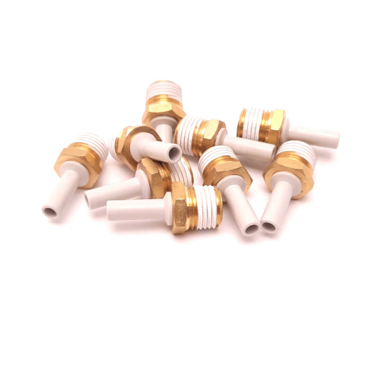 New – Open box Lot of 9 SMC KQ2N06-02AS Plug-In Male Adapter Fitting, 6mm Tube, R1/4 Thread