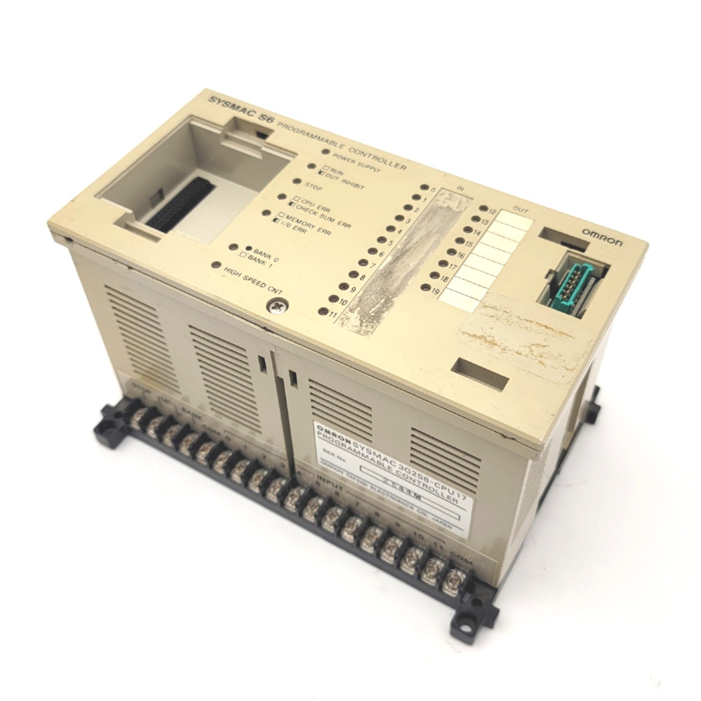 Used Omron 3G2S6-CPU17 Sysmac S6 Programmable Controller 12 In, 8 Out, 24V AC/DC