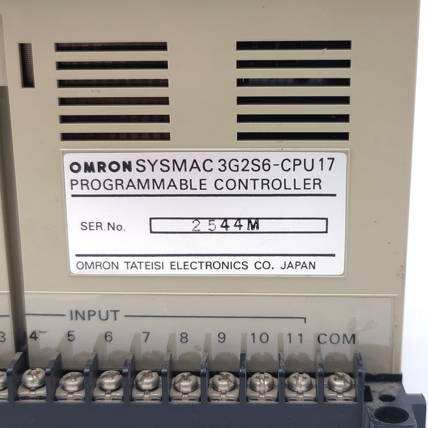 Used Omron 3G2S6-CPU17 Sysmac S6 Programmable Controller 12 In, 8 Out, 24V AC/DC