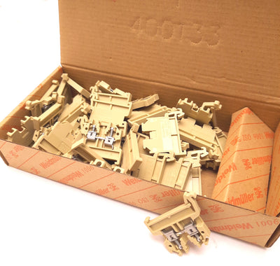 New – Open box Lot of 50 Weidmüller SAKD 2.5/35 Terminal Block, 2 Position, 24Amps, 800V