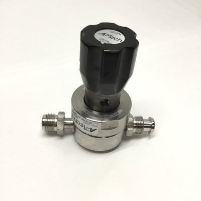 Used APTECH AP1910SM 2PW MV8 MV8 Diaphragm Regulator 2-100psi, 2-Port, 1/2" Face Seal