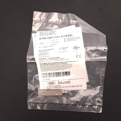 New Other Baumer IFFM 08P17A1/01S35L Inductive Proximity Sensor 10-30VDC 2mm Range PNP N.O