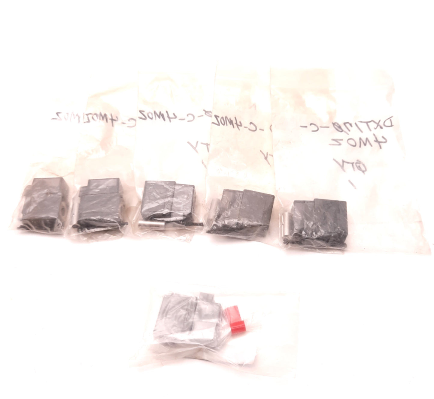 Used Lot of 6 SMC DXT170-C-4MOZ Port Solenoid Assembly, 4/5 Port, 220V AC, NVZ 500