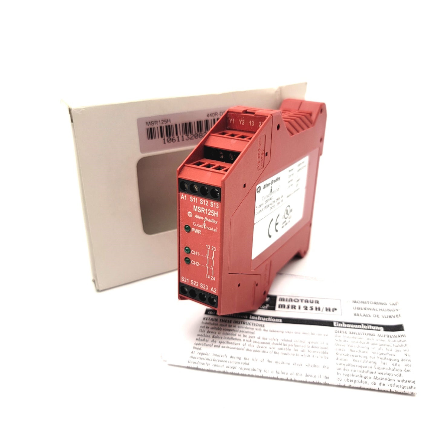 New – Open box Allen Bradley 440R-D23163 Ser A Guardmaster Two Hand Control Safety Relay 230VAC