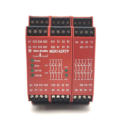 Used Allen Bradley 440R-G23216 Ser A Guardmaster Monitoring Safety Relay, 24V AC/DC