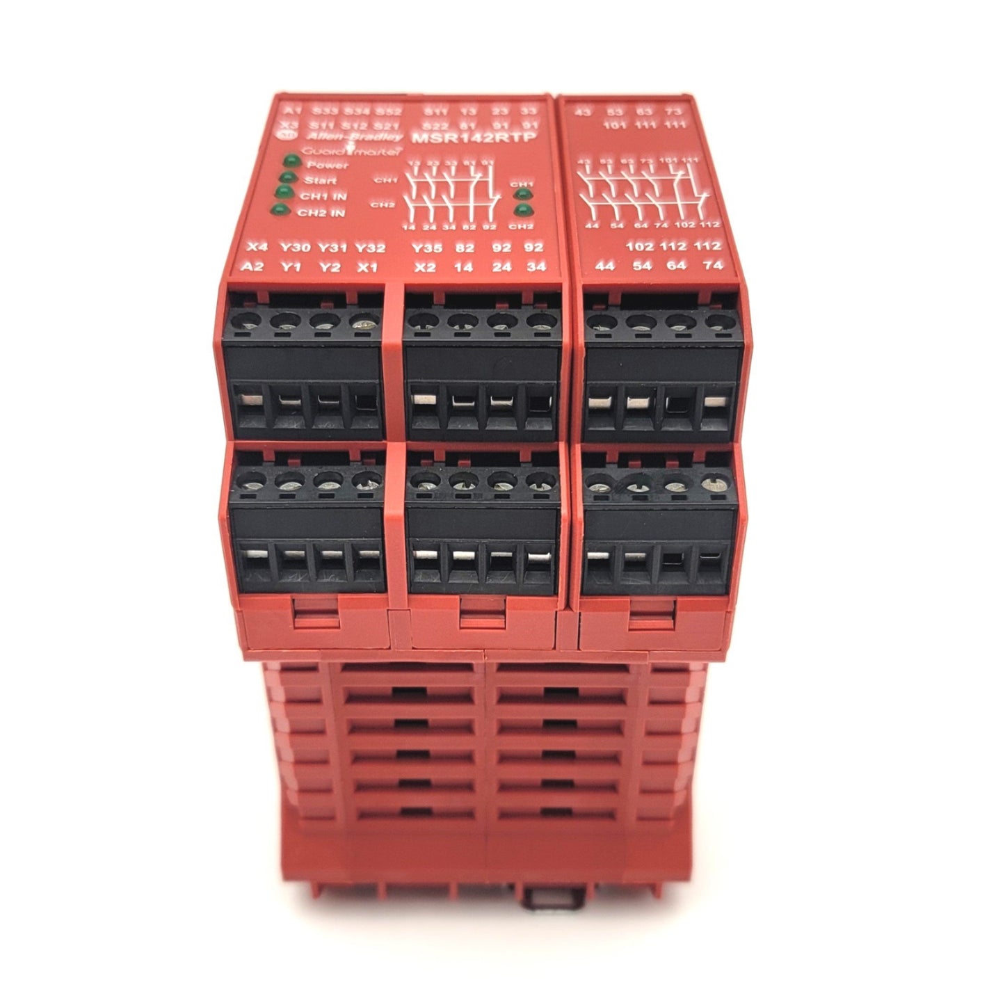 Used Allen Bradley 440R-G23216 Ser A Guardmaster Monitoring Safety Relay, 24V AC/DC