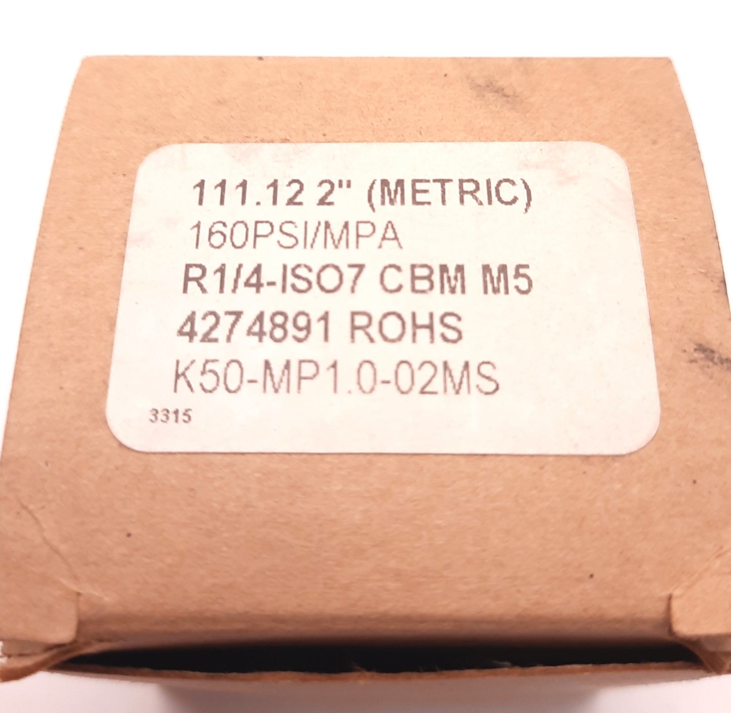 New – Open box Lot of 5 SMC 4274891 Pressure Gauge, 0-160 Psi, 1/4" NPT, 2 Inch Dial, Psi/MPa