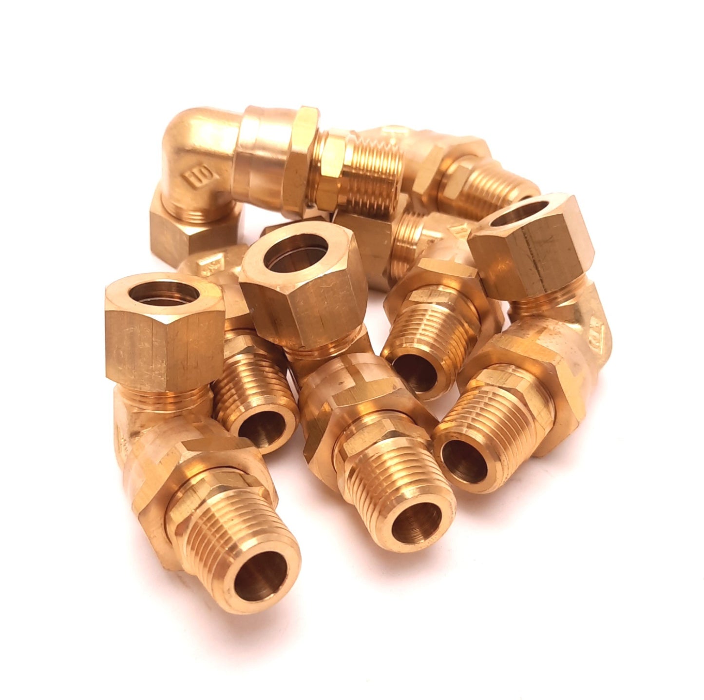 New – Open box Lot of 7 SMC L10-02 Self-Align Fitting H/DL/L/LL Series, Swivel Elbow, R1/4