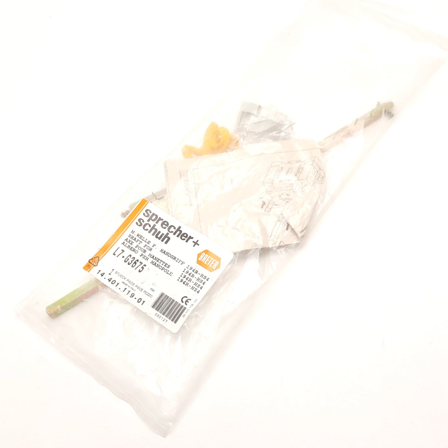 New Sprecher Schuh L7-G3675 Disconnect Switch Shaft, 130-429mm, For 194R-HS4 Handles