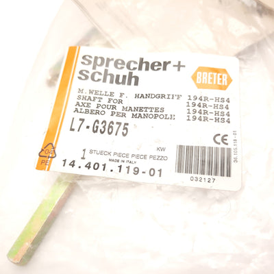 New Sprecher Schuh L7-G3675 Disconnect Switch Shaft, 130-429mm, For 194R-HS4 Handles