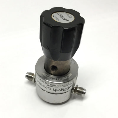 Used APTECH AP1910SM 2PW MV4 MV4 Diaphragm Regulator 2-100psi, 2-Port, 1/4" Face Seal