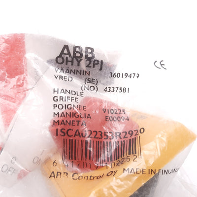 New ABB OHY 2PJ Disconnect Switch Handle Operator, 66mm x 66mm, Off-On