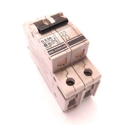Used Altech 2GU05 Manual Motor Controller, 0.5 Amps, 277v AC, 2 Poles, Din Rail Mount