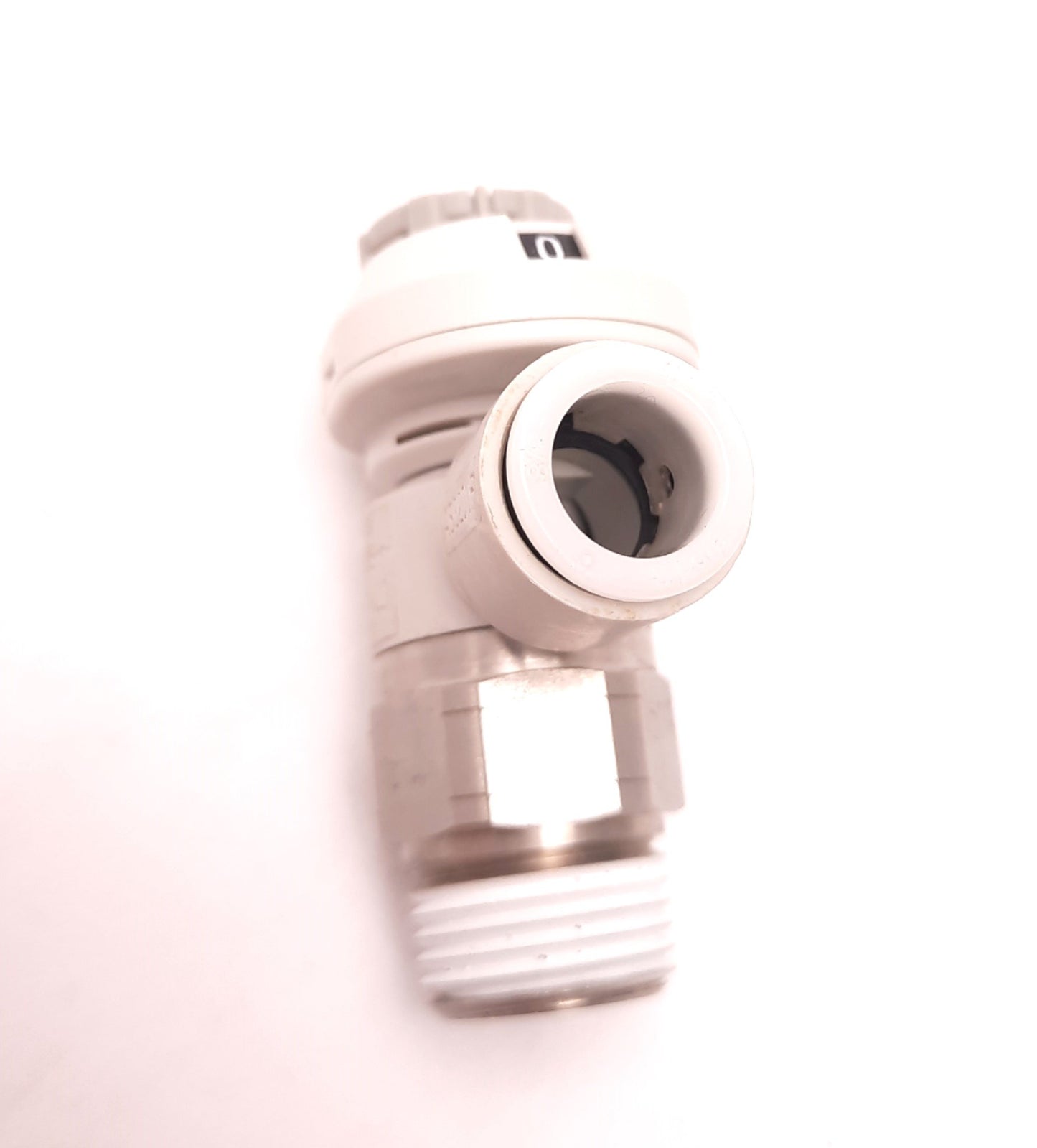 New – Open box SMC AS3201FSG-N03-11S Speed Control Valve, Meter-Out,3/8 NPT, 3/8 Tube,One Touch