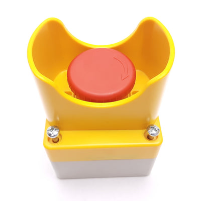 New – Open box Automation Direct GCX1131 Emergency Stop Button, N/C, With Guard Enclosure