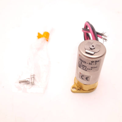 New SMC VDW23-5G-3-Q Compact Sol. Valve, 24v DC, 2.0 MPa Max, 3.2mm Orifice, N.C.