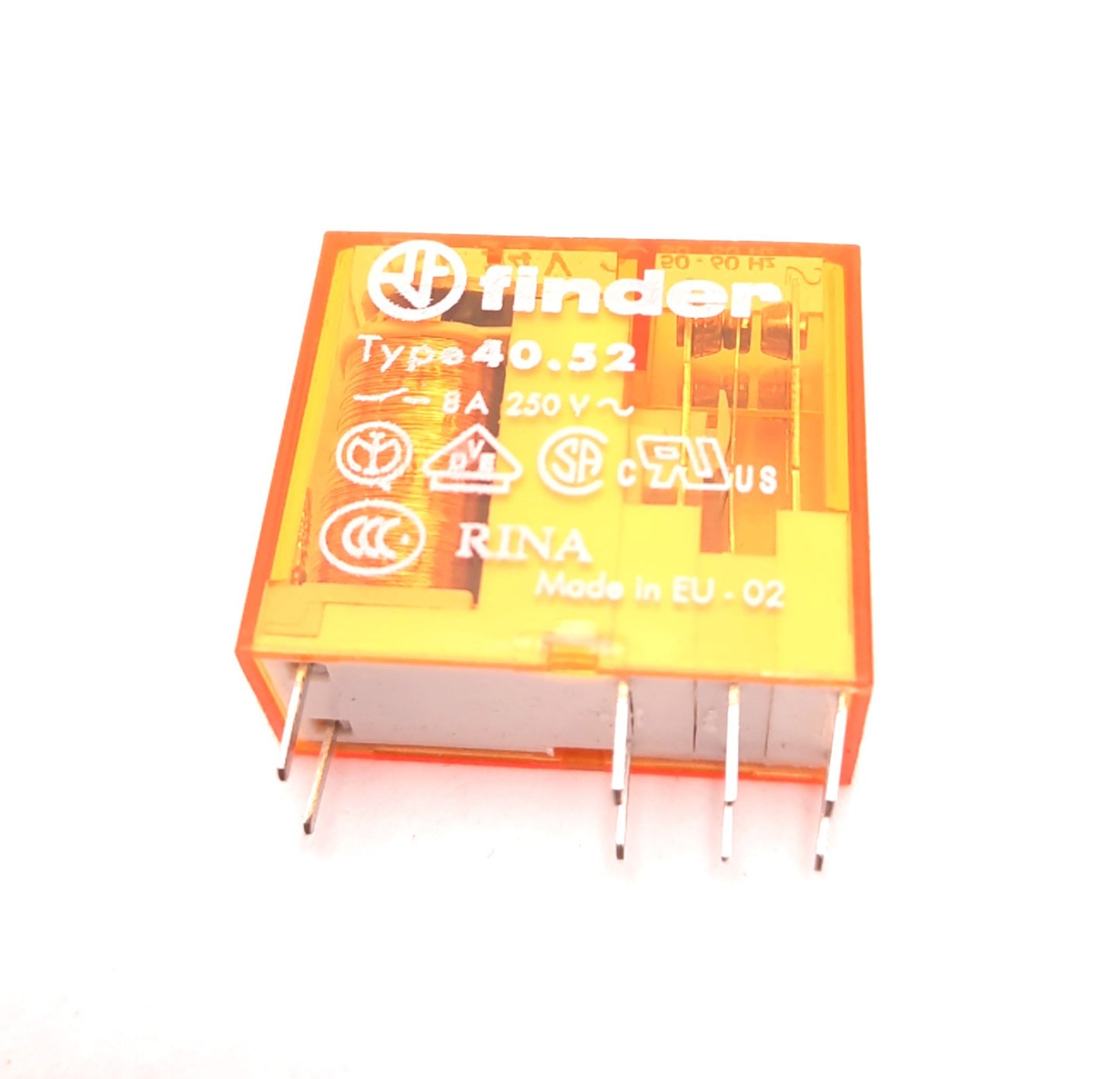 New – Open box Lot of 6 Finder 40.52.8.024.0000 Mini PCB Relay, 24VAC Coil, 8A, DPDT, 40 Series