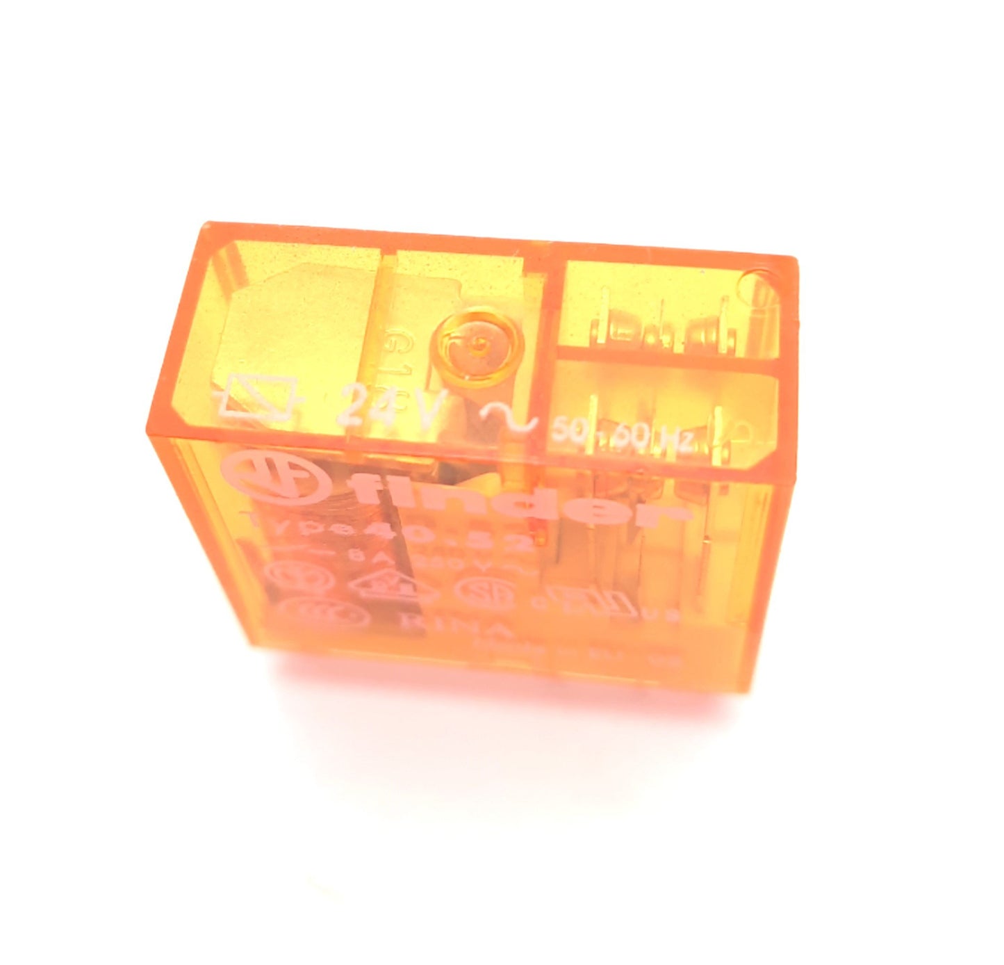 New – Open box Lot of 6 Finder 40.52.8.024.0000 Mini PCB Relay, 24VAC Coil, 8A, DPDT, 40 Series