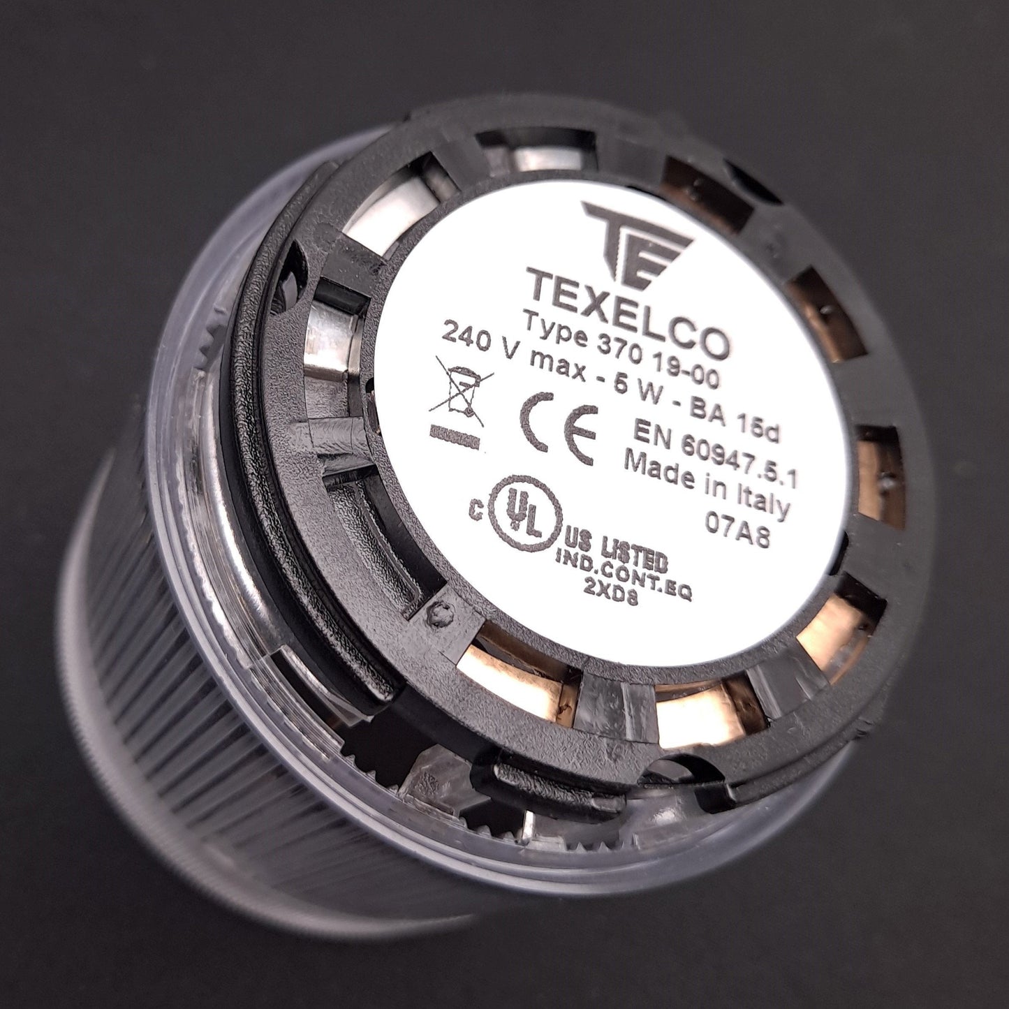 New Texelco Type 370 19-00 Clear Stack Light Module 240 VAC 5 W