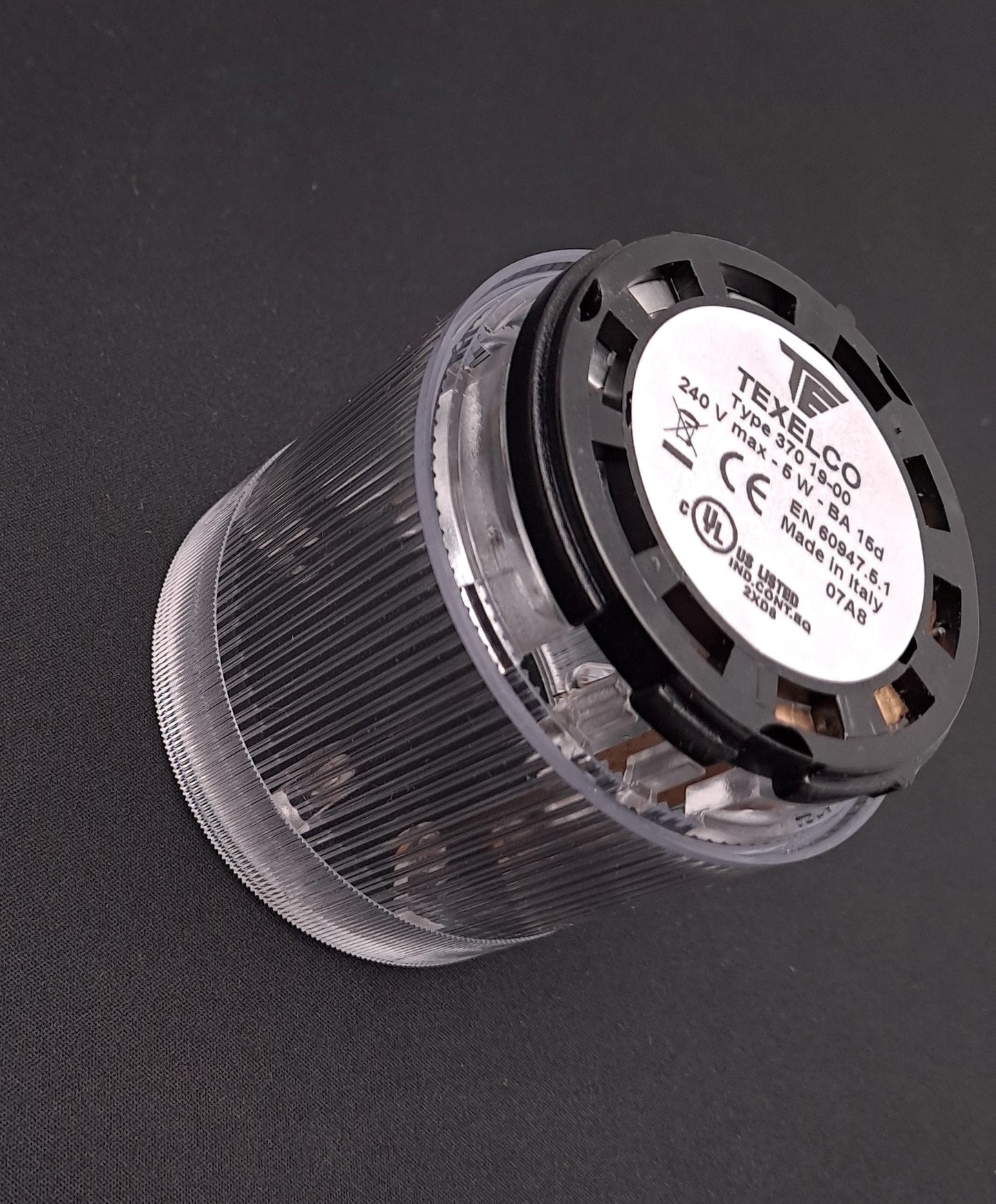 New Texelco Type 370 19-00 Clear Stack Light Module 240 VAC 5 W