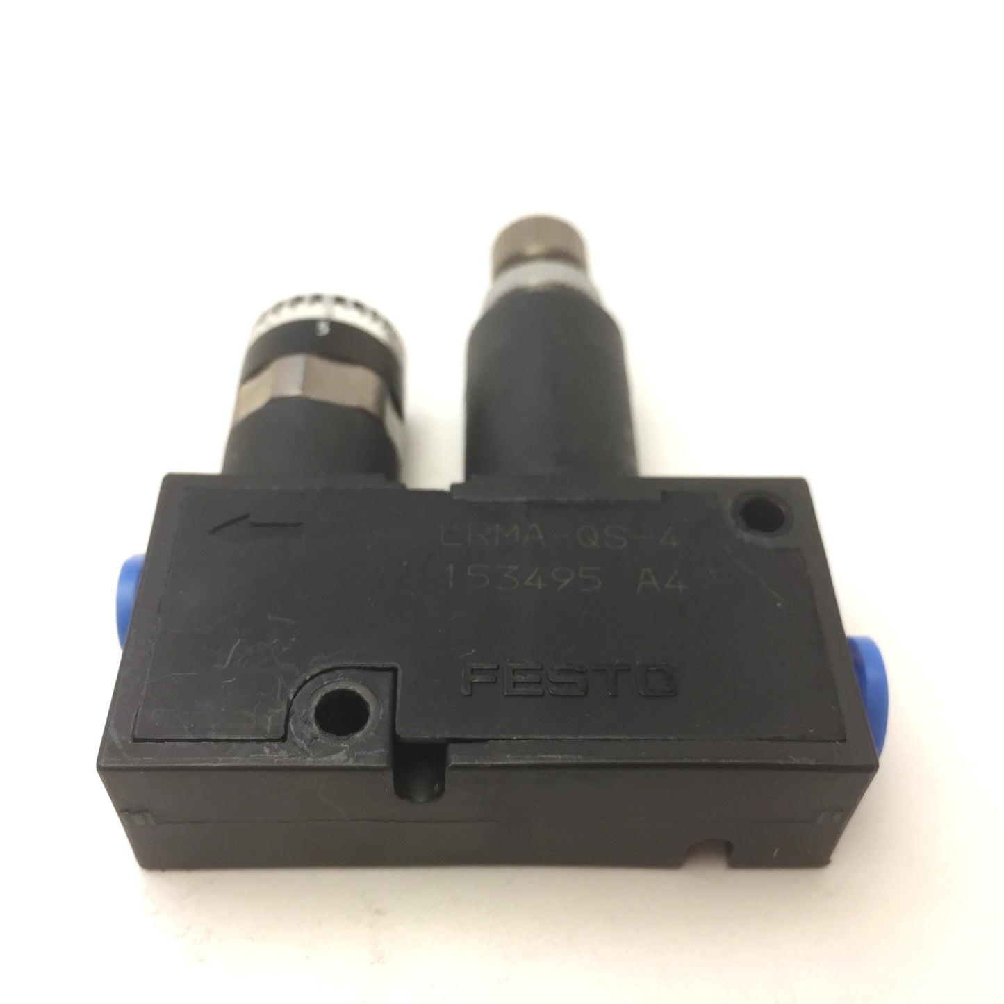 Used Festo LRMA-QS-4 Pneumatic Pressure Regulator 0-9 Bar Push In Connector 4mm 50l/m