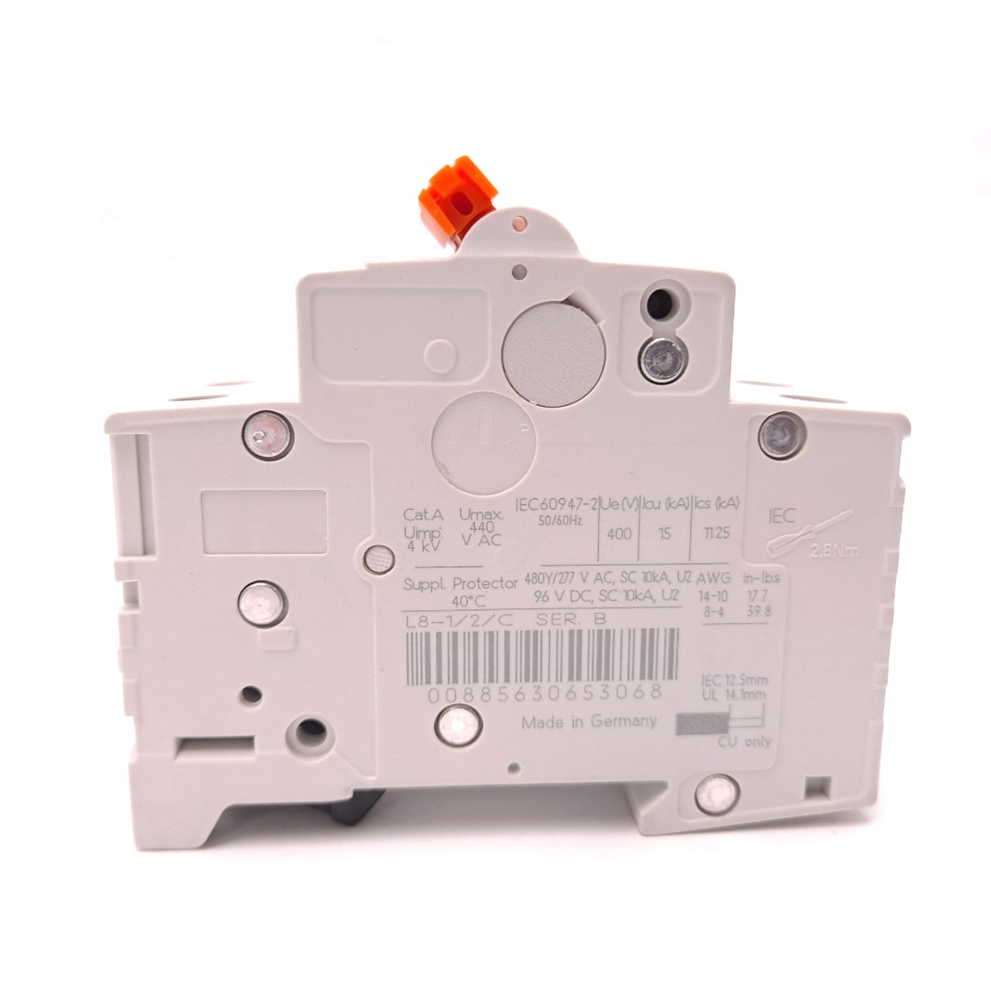 New Sprecher Schuh L8-1/2/C Supplementary Protector Curve C 440 VAC 1 A 2 Pole