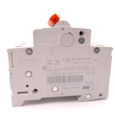 New Sprecher Schuh L8-1/3/C Supplementary Protector Curve C 440 VAC 0.5 A 3 Pole