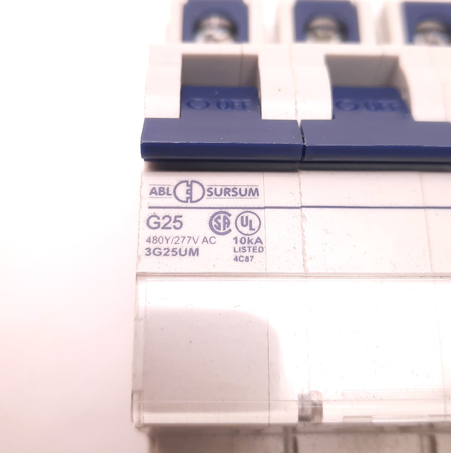 New – Open box Altech Corp. 3G25UM Circuit Breaker, 3 Pole, G-Curve, 25 Amps, 480Y/277vAC