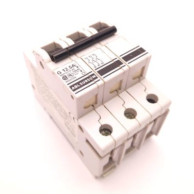 New – Open box Altech Corp 3GU125 Circuit Breaker, 12.5A, 480Y/277v AC, 3 Poles, Din Mounting