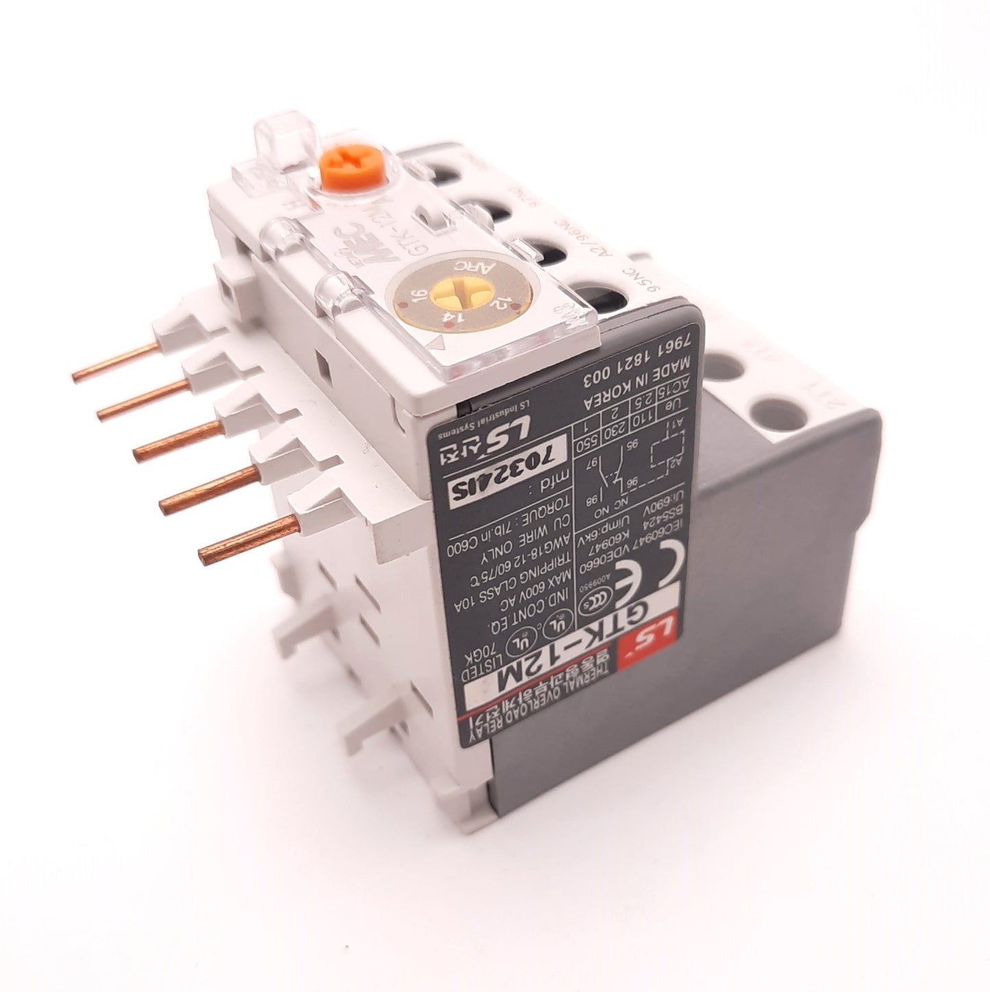 New – Open box Altech Corp GTK-12M-12-16A Mini-Frame Overload Relay, Adjustable, 12-16 Amps,