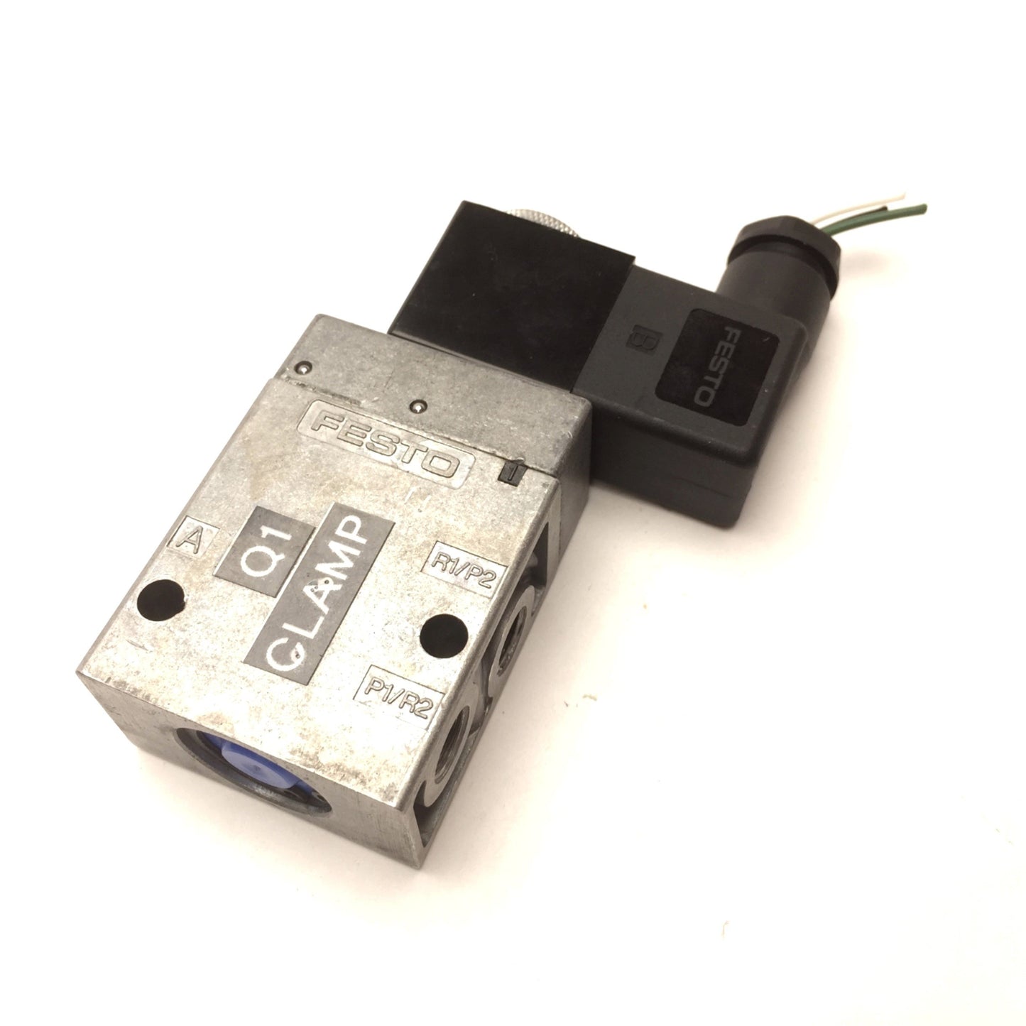 Used Festo MSFW-110 Pneumatic Solenoid Valve 110VAC 50/60Hz, MFH-3-1/8 3-Way 2-Pos NC