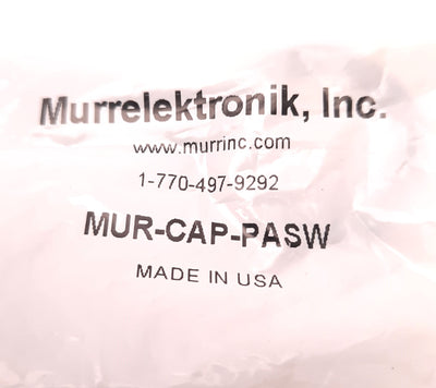 New – Open box Lot of 6 Murrelektronik MUR-CAP-PASW Plastic Closure Cap, M20
