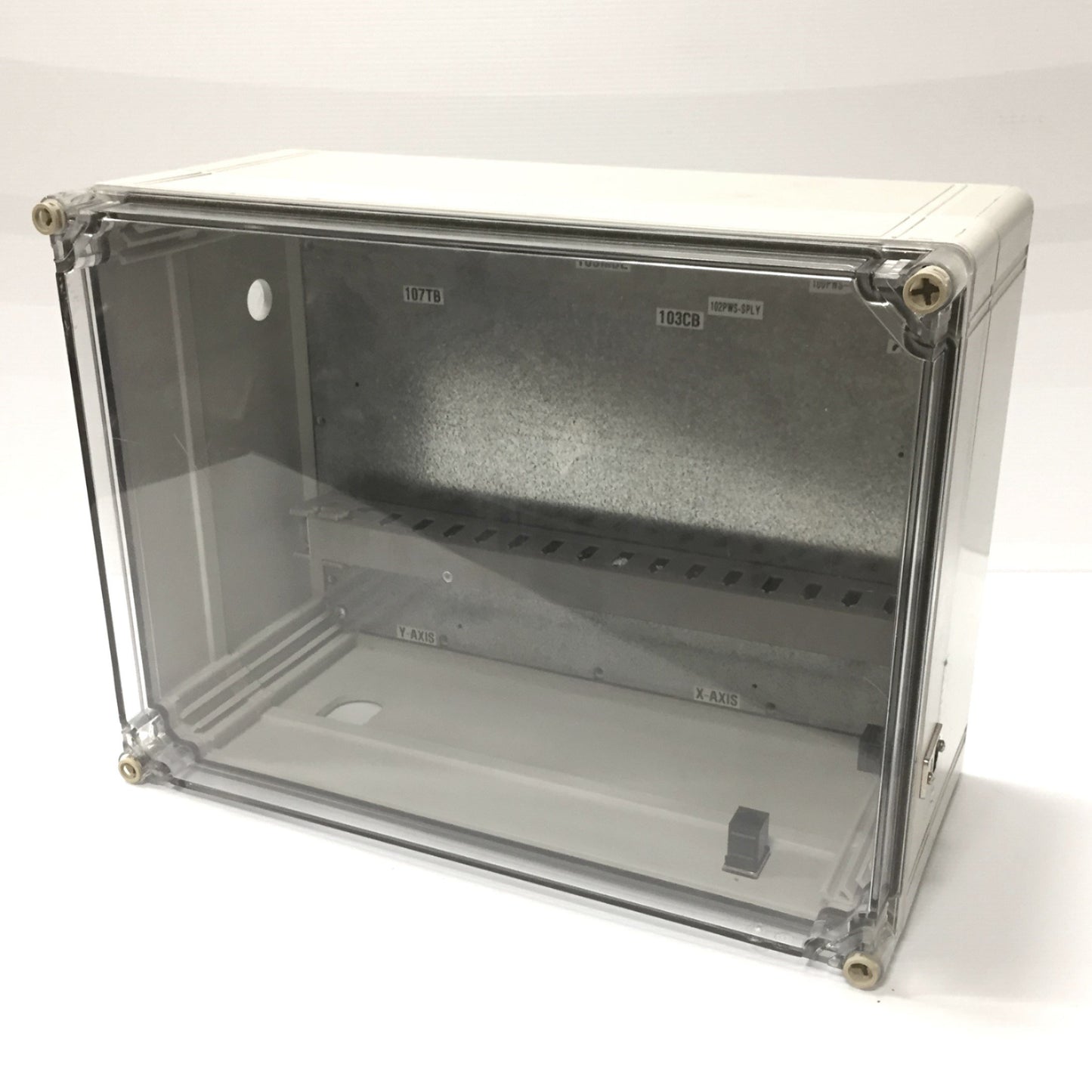Used Hoffman Q403018ABICC Non-Metallic Enclosure, Clear Cover, Type 4, 400x300x186mm
