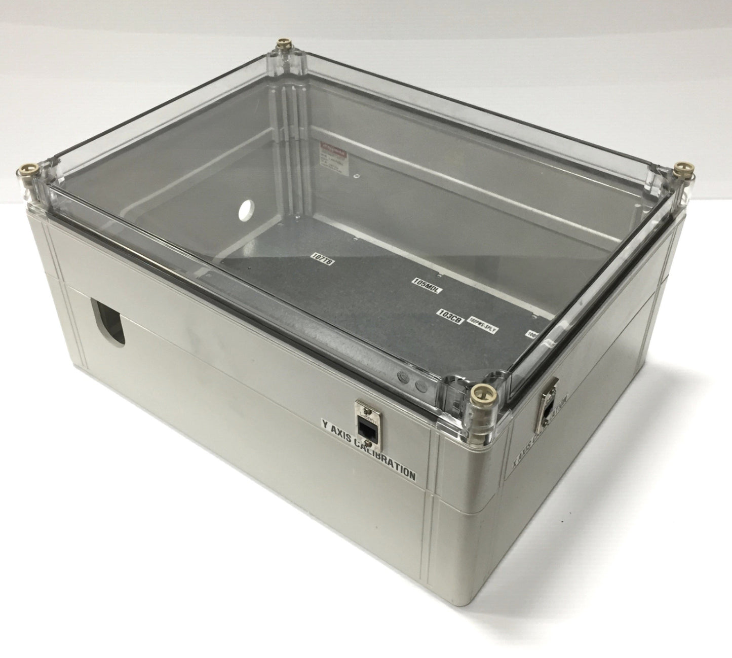 Used Hoffman Q403018ABICC Non-Metallic Enclosure, Clear Cover, Type 4, 400x300x186mm