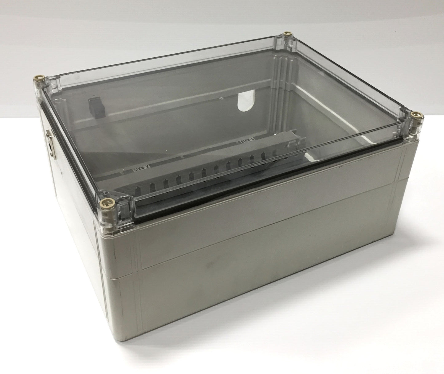 Used Hoffman Q403018ABICC Non-Metallic Enclosure, Clear Cover, Type 4, 400x300x186mm