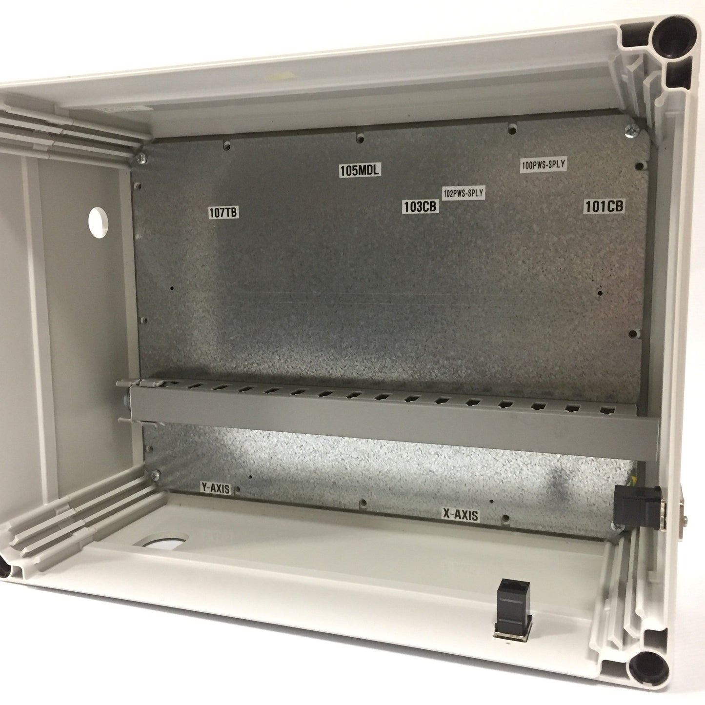 Used Hoffman Q403018ABICC Non-Metallic Enclosure, Clear Cover, Type 4, 400x300x186mm