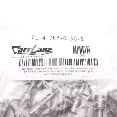 New Lot of 20 CarrLane CL-4-DEP-0.50-S Detent Alignment Pin, 1/4" Dia, 1/2" Grip