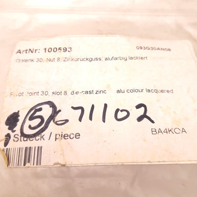 New – Open box Lot of 3 Tslots 671048 Pivot Joint 30 Die Cast Zinc, Location Pins for Slot 8