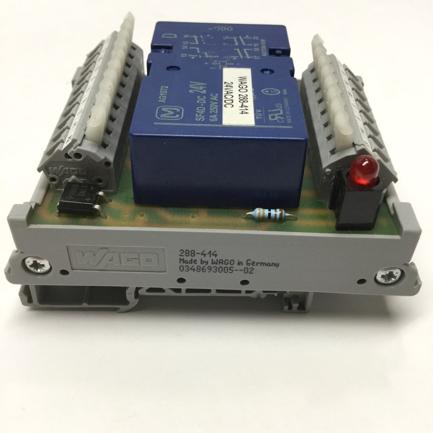Used Wago 288-414 Safety Relay Module, 4NO-4NC, 24V AC/DC, 6A 250VAC Rating, DIN Rail