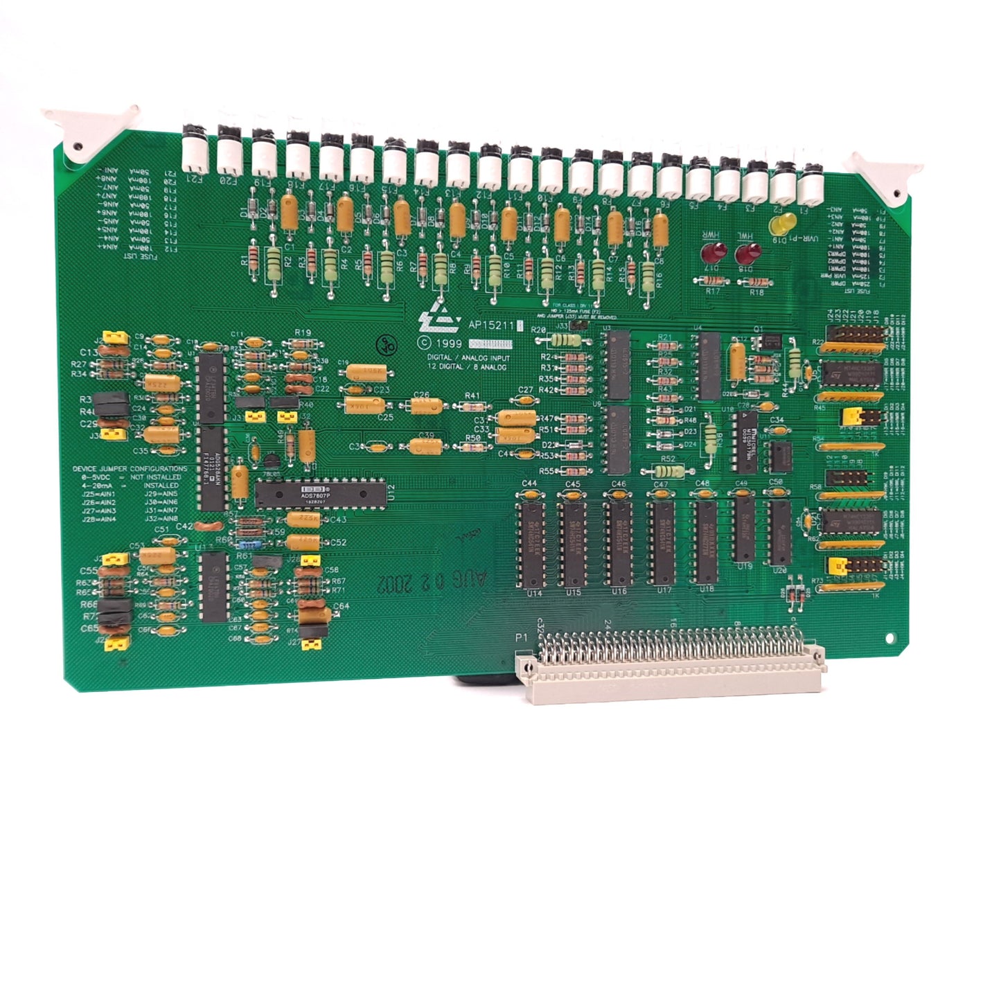 Used Air Products AP15211 Digital Analog Input PCB Board 12 Digital 8 Analog