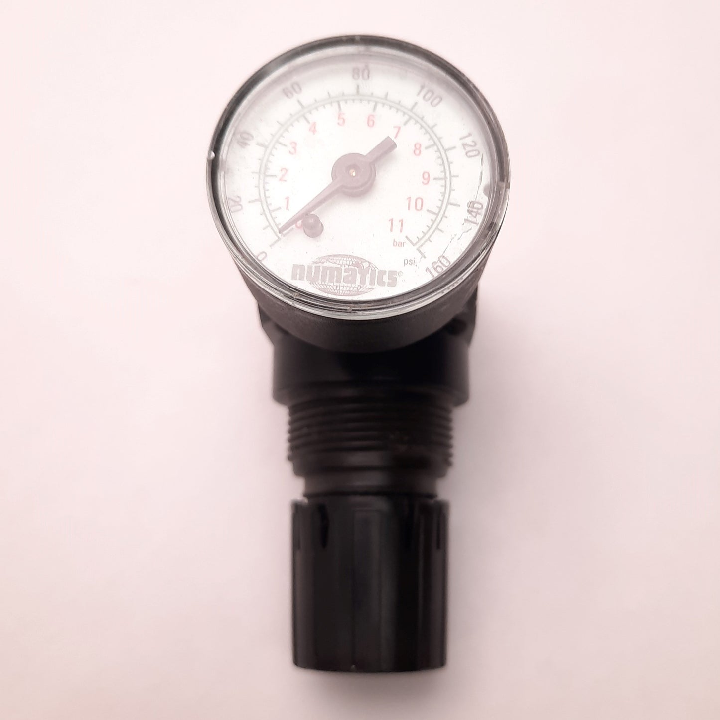 Used Numatics R12R-02G Mini Air Pressure Regulator, With 0-160 Psi Gauge, 1/4 NPT