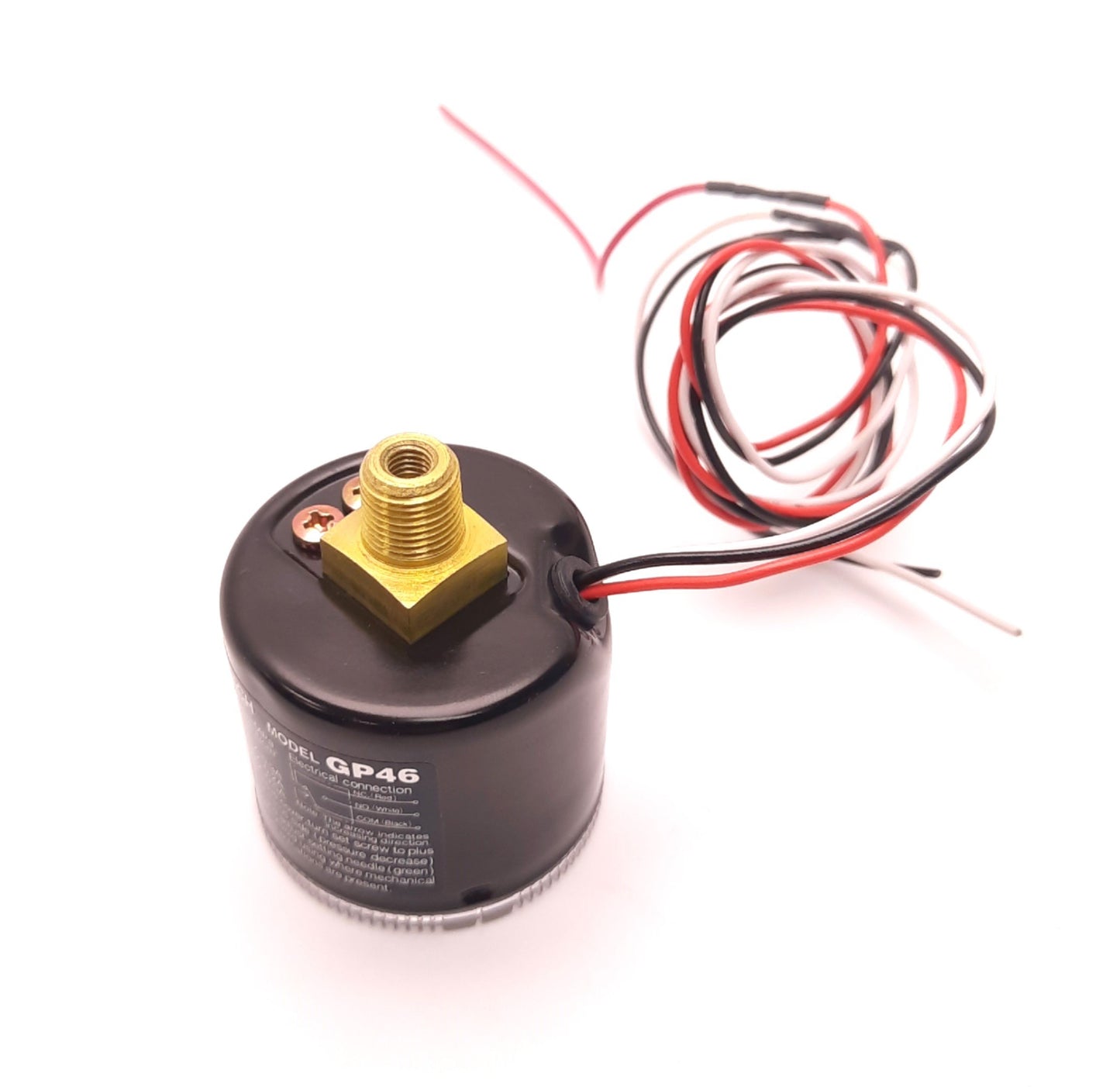 Used SMC GP46 Pressure Gauge With Switch, 0 to 1.0 MPa 1/8 NPT Thread Limit Indicator