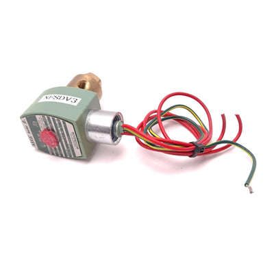 Used ASCO 8320G13 Hot Water Solenoid Valve Red Hat II 180 VAC 120 VDC 125 PSI 1/8"NPT